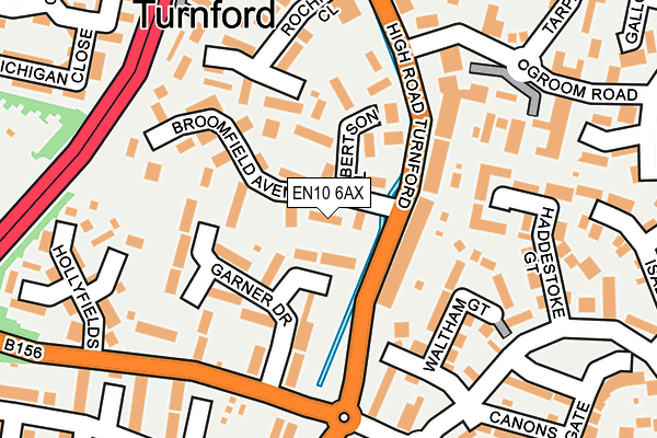 EN10 6AX map - OS OpenMap – Local (Ordnance Survey)