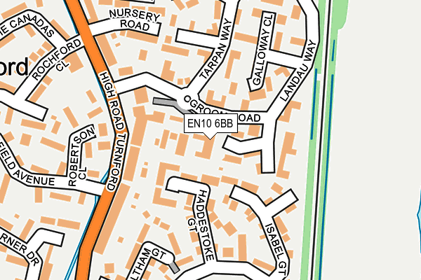 EN10 6BB map - OS OpenMap – Local (Ordnance Survey)