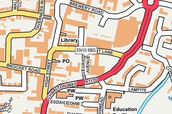 EN10 6BG map - OS OpenMap – Local (Ordnance Survey)