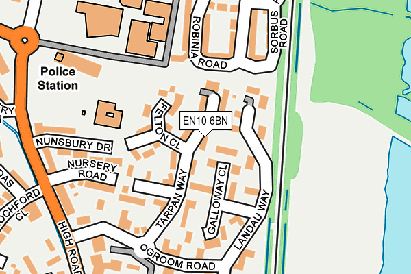 EN10 6BN map - OS OpenMap – Local (Ordnance Survey)
