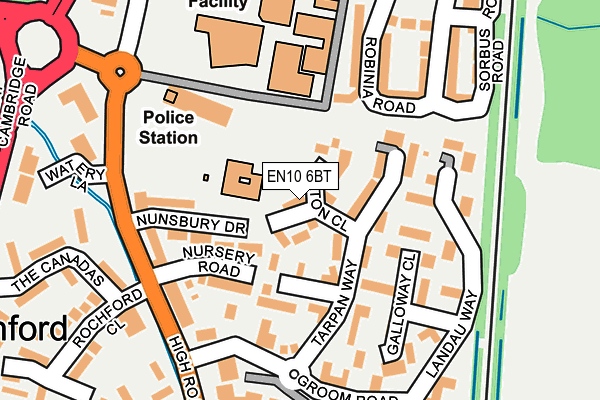 EN10 6BT map - OS OpenMap – Local (Ordnance Survey)