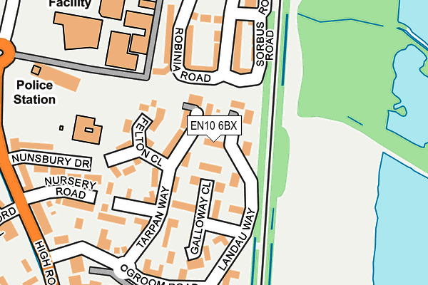EN10 6BX map - OS OpenMap – Local (Ordnance Survey)