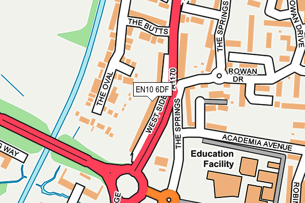 EN10 6DF map - OS OpenMap – Local (Ordnance Survey)