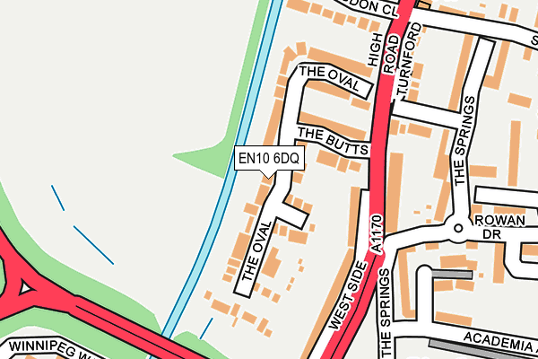 EN10 6DQ map - OS OpenMap – Local (Ordnance Survey)