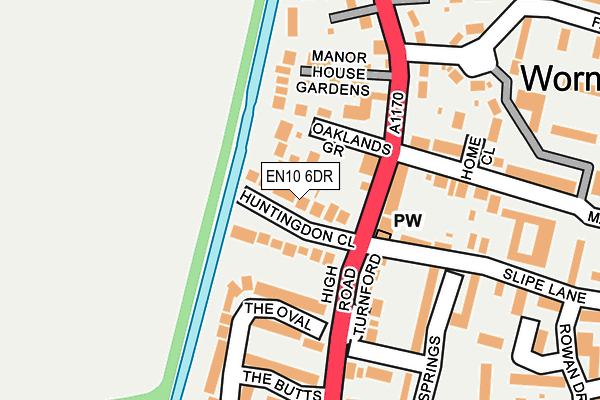 EN10 6DR map - OS OpenMap – Local (Ordnance Survey)