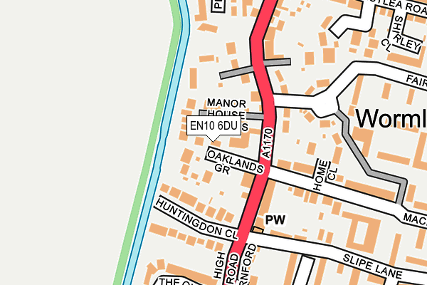 EN10 6DU map - OS OpenMap – Local (Ordnance Survey)