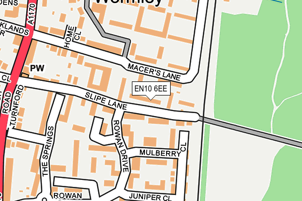 EN10 6EE map - OS OpenMap – Local (Ordnance Survey)