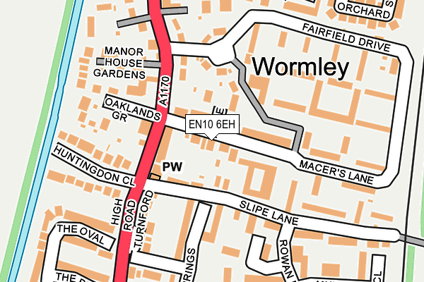 EN10 6EH map - OS OpenMap – Local (Ordnance Survey)