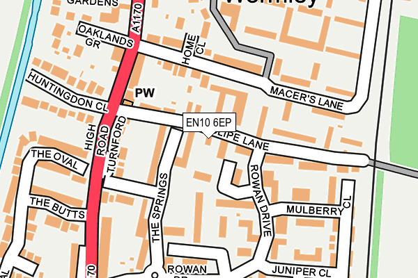 EN10 6EP map - OS OpenMap – Local (Ordnance Survey)