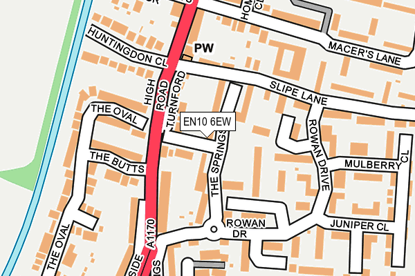 EN10 6EW map - OS OpenMap – Local (Ordnance Survey)