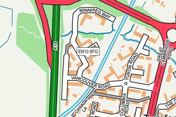 EN10 6FG map - OS OpenMap – Local (Ordnance Survey)