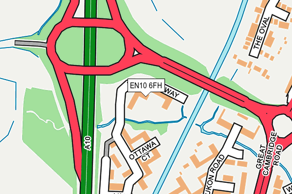 EN10 6FH map - OS OpenMap – Local (Ordnance Survey)