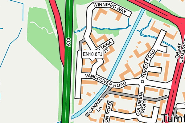 EN10 6FJ map - OS OpenMap – Local (Ordnance Survey)