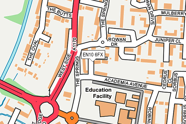 EN10 6FX map - OS OpenMap – Local (Ordnance Survey)