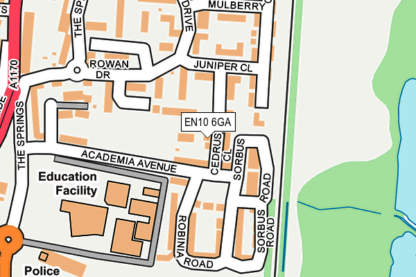 EN10 6GA map - OS OpenMap – Local (Ordnance Survey)