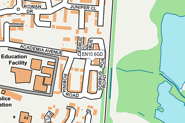 EN10 6GD map - OS OpenMap – Local (Ordnance Survey)