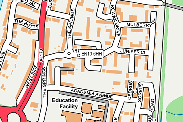 EN10 6HH map - OS OpenMap – Local (Ordnance Survey)