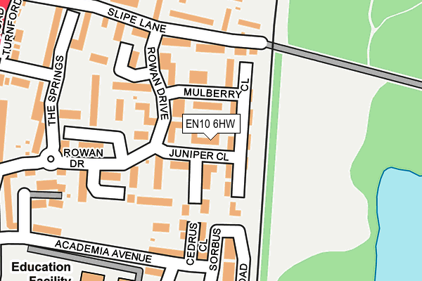 EN10 6HW map - OS OpenMap – Local (Ordnance Survey)