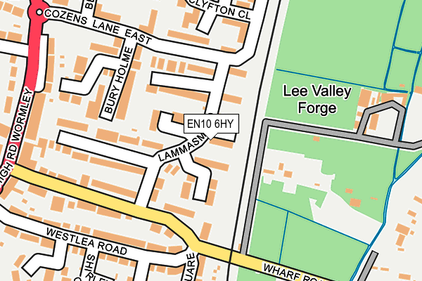 EN10 6HY map - OS OpenMap – Local (Ordnance Survey)