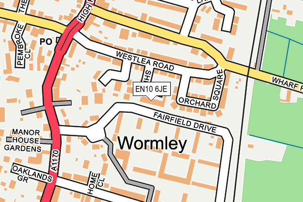 EN10 6JE map - OS OpenMap – Local (Ordnance Survey)