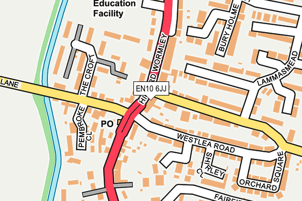 EN10 6JJ map - OS OpenMap – Local (Ordnance Survey)
