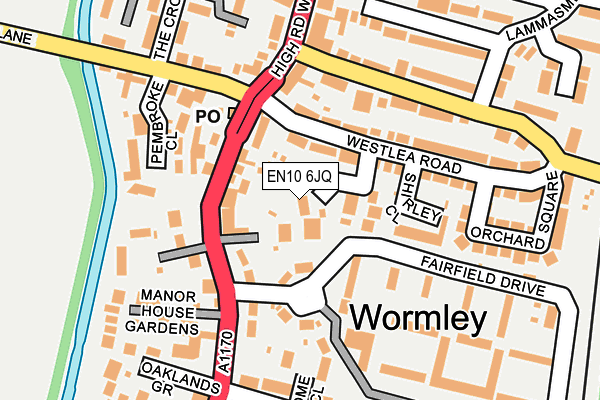 EN10 6JQ map - OS OpenMap – Local (Ordnance Survey)