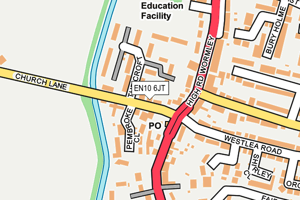 EN10 6JT map - OS OpenMap – Local (Ordnance Survey)