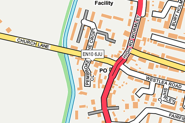 EN10 6JU map - OS OpenMap – Local (Ordnance Survey)