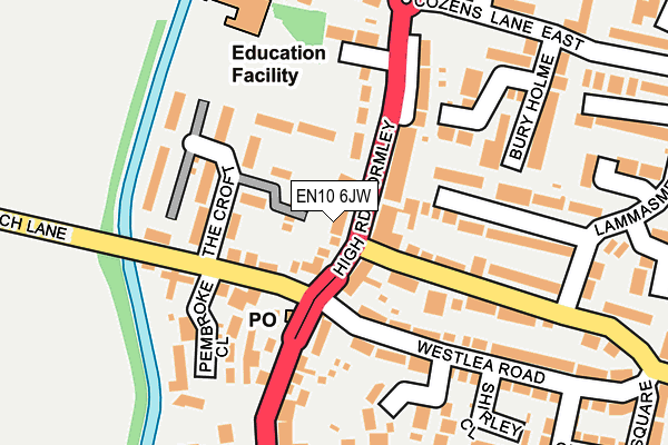 EN10 6JW map - OS OpenMap – Local (Ordnance Survey)