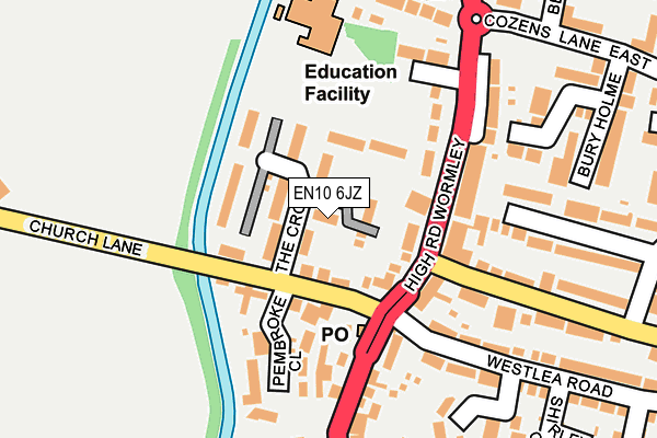 EN10 6JZ map - OS OpenMap – Local (Ordnance Survey)
