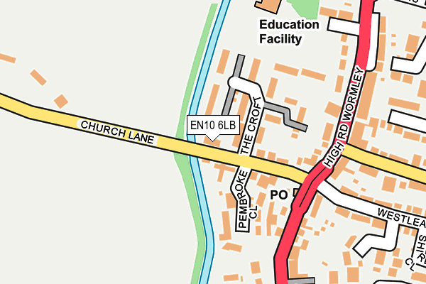 EN10 6LB map - OS OpenMap – Local (Ordnance Survey)