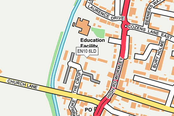 EN10 6LD map - OS OpenMap – Local (Ordnance Survey)