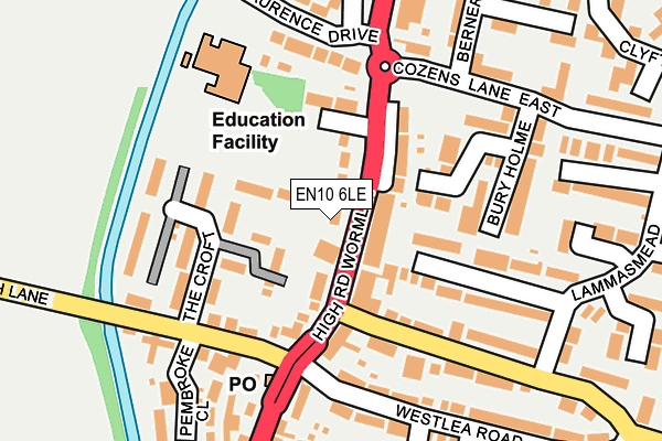 EN10 6LE map - OS OpenMap – Local (Ordnance Survey)