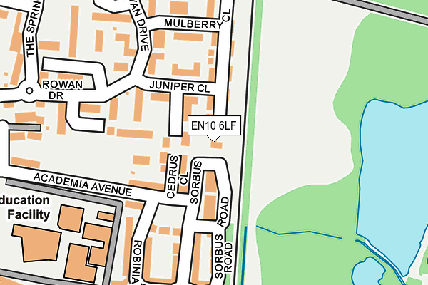 EN10 6LF map - OS OpenMap – Local (Ordnance Survey)