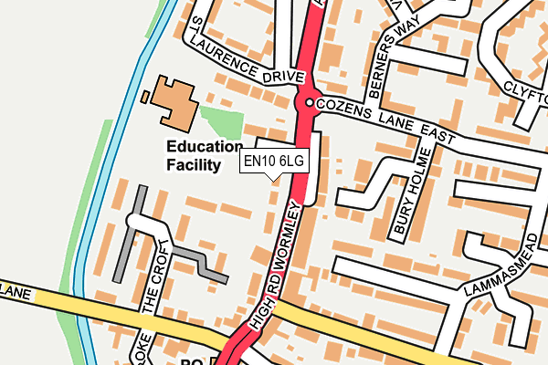 EN10 6LG map - OS OpenMap – Local (Ordnance Survey)