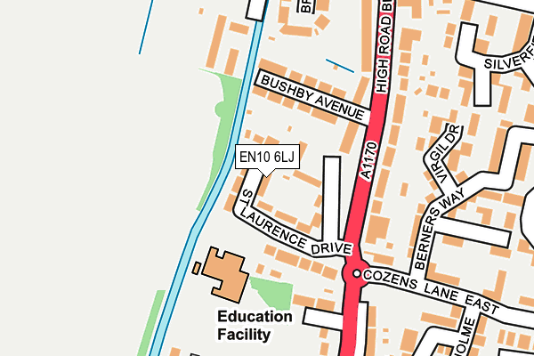 EN10 6LJ map - OS OpenMap – Local (Ordnance Survey)