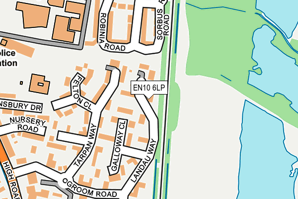 EN10 6LP map - OS OpenMap – Local (Ordnance Survey)