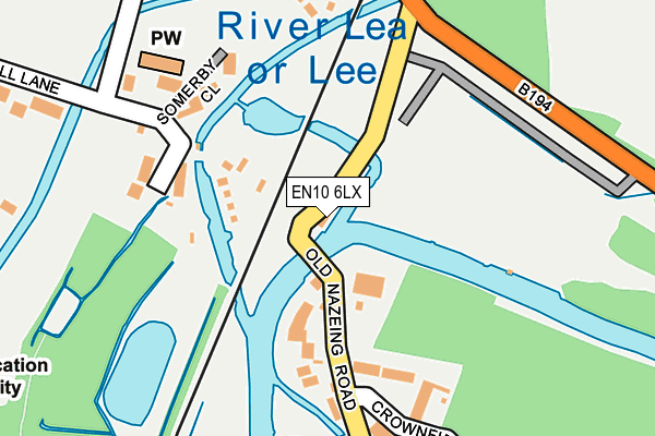 EN10 6LX map - OS OpenMap – Local (Ordnance Survey)