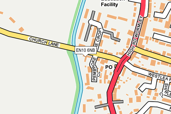 EN10 6NB map - OS OpenMap – Local (Ordnance Survey)