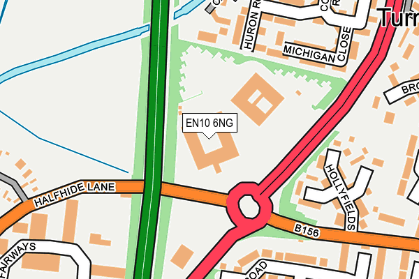 EN10 6NG map - OS OpenMap – Local (Ordnance Survey)