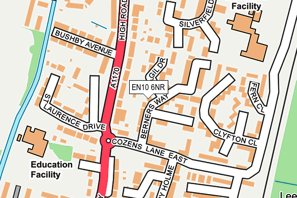 EN10 6NR map - OS OpenMap – Local (Ordnance Survey)