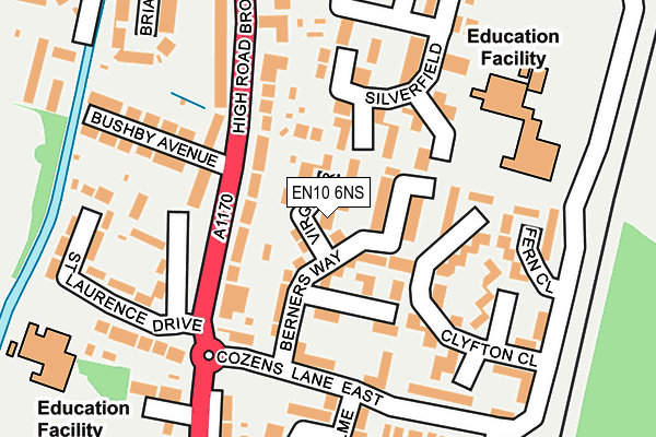 EN10 6NS map - OS OpenMap – Local (Ordnance Survey)