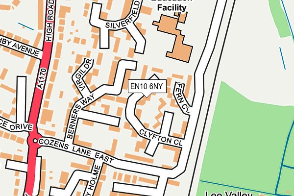 EN10 6NY map - OS OpenMap – Local (Ordnance Survey)