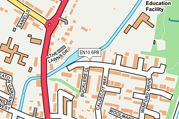 EN10 6PB map - OS OpenMap – Local (Ordnance Survey)