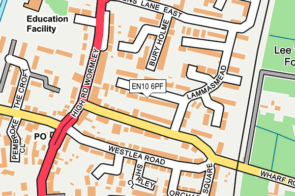 EN10 6PF map - OS OpenMap – Local (Ordnance Survey)
