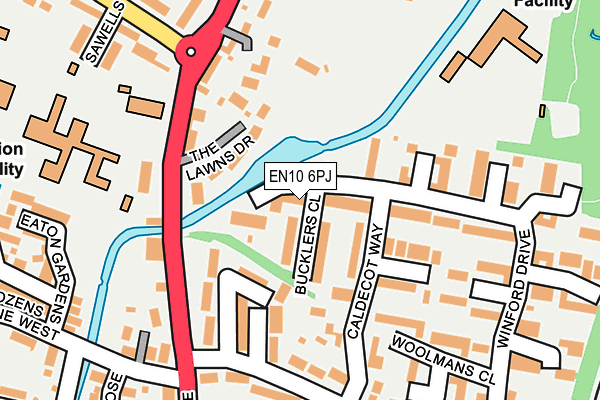 EN10 6PJ map - OS OpenMap – Local (Ordnance Survey)