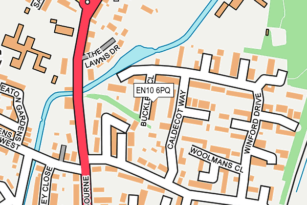 EN10 6PQ map - OS OpenMap – Local (Ordnance Survey)