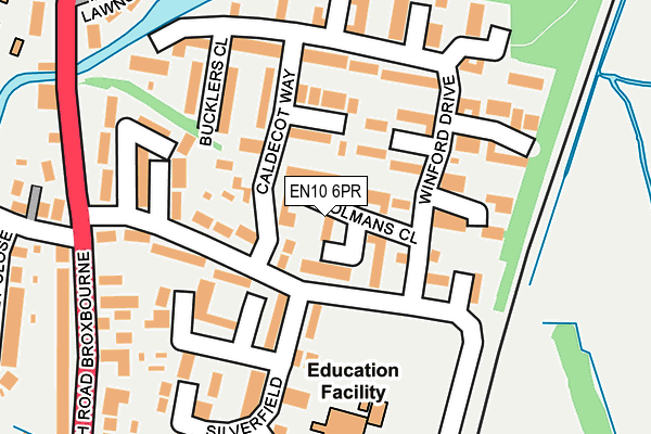 EN10 6PR map - OS OpenMap – Local (Ordnance Survey)