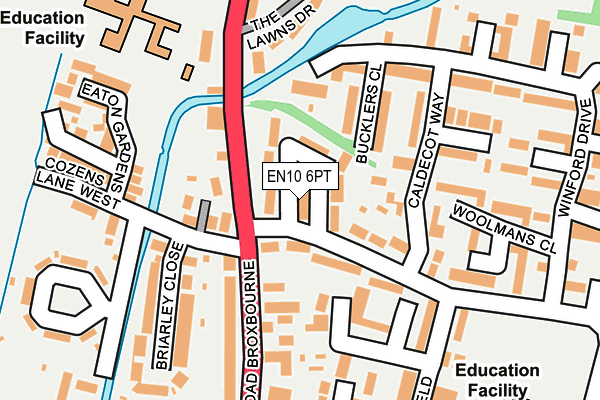 EN10 6PT map - OS OpenMap – Local (Ordnance Survey)
