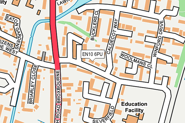 EN10 6PU map - OS OpenMap – Local (Ordnance Survey)
